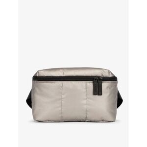 CALPAK Luka Belt Bag Gunmetal Metallic Quilted Fanny Pack Travel Waist Bag
